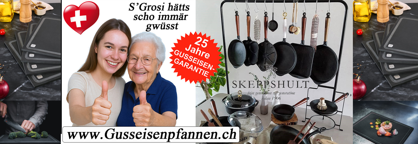Gusseisenpfannen S'Grosi hätts scho immär gwüsst!
