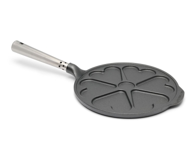 Gusseisen Herzchenpfanne Ø 22 cm mit Edelstahlgriff Skeppshult 0038S