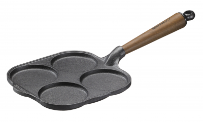 Eierpfanne Ø 20 cm Gusseisen mit Holzgriff Walnuss Skeppshult 0019V