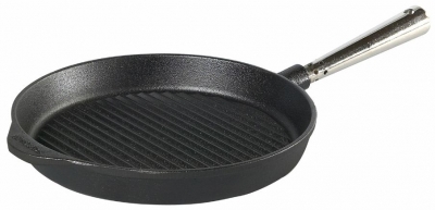 Gusseisen Grillpfanne Ø 25 cm -Edelstahlgriff & Gegengriff Skeppshult 0025