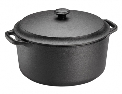 Gusseisen Kasserole / Bräter rund mit Gusseisendeckel 7 L Skeppshult 0700