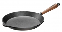 Bratpfanne Ø 28 cm Gusseisen - Walnussgriff & Gegengriff Skeppshult Für alle Herdarten, inkl. Induktion einsetzbar. 0280V