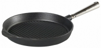 Gusseisen Grillpfanne Ø 25 cm -Edelstahlgriff & Gegengriff Skeppshult 0025