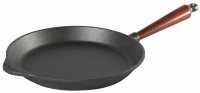 Gusseisen Bratpfanne Ø 28 cm mit Holzgriff Buche Skeppshult 0280T
