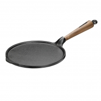 Pfannkuchen-/Crêpes-Pfanne Gusseisen mit Walnuss Holzgriff Ø 23cm Skeppshult 0031V