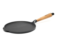 Gusseisen Pfannkuchen-/Crêpes-Pfanne Ø 23 cm mit Eichenholzgriff Skeppshult 0031E