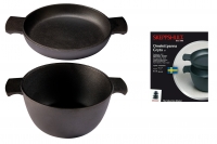 0610-1 Gusseisen Grytstapel 2 Teile Skeppshult - Topf 3,0 liter + Omelettepfanne - Ø 23cm 0610-1 Gusseisen Grytstapel 2 Teile Skeppshult - Topf 3,0 liter + Omelettepfanne - Ø 23cm