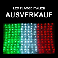 AUSVERKAUF - bei 2 LED Flagge Italien (ca. 95x60cm)