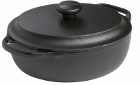 Gusseisen Kasserole / Bräter oval mit Gusseisendeckel 2 L Skeppshult 5000