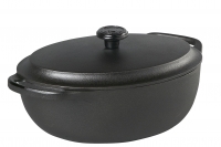 Gusseisen Kasserole / Bräter oval mit Gusseisendeckel 4 L Skeppshult 7000