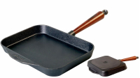 Servierpfanne Tamagoyaki 32cm x 22 cm Ovalboden mit Holzgriff Skeppshult