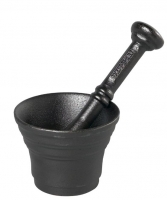 Mörser 8 cm mit Gusseisen Stössel Skeppshult 0017