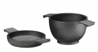 Gusseisen Mini Kasserole / Bräter 0,5 L - 2 Teile - Bräter 0,5 Liter & Bratpfanne/Ofenform 12 cm. Skeppshult